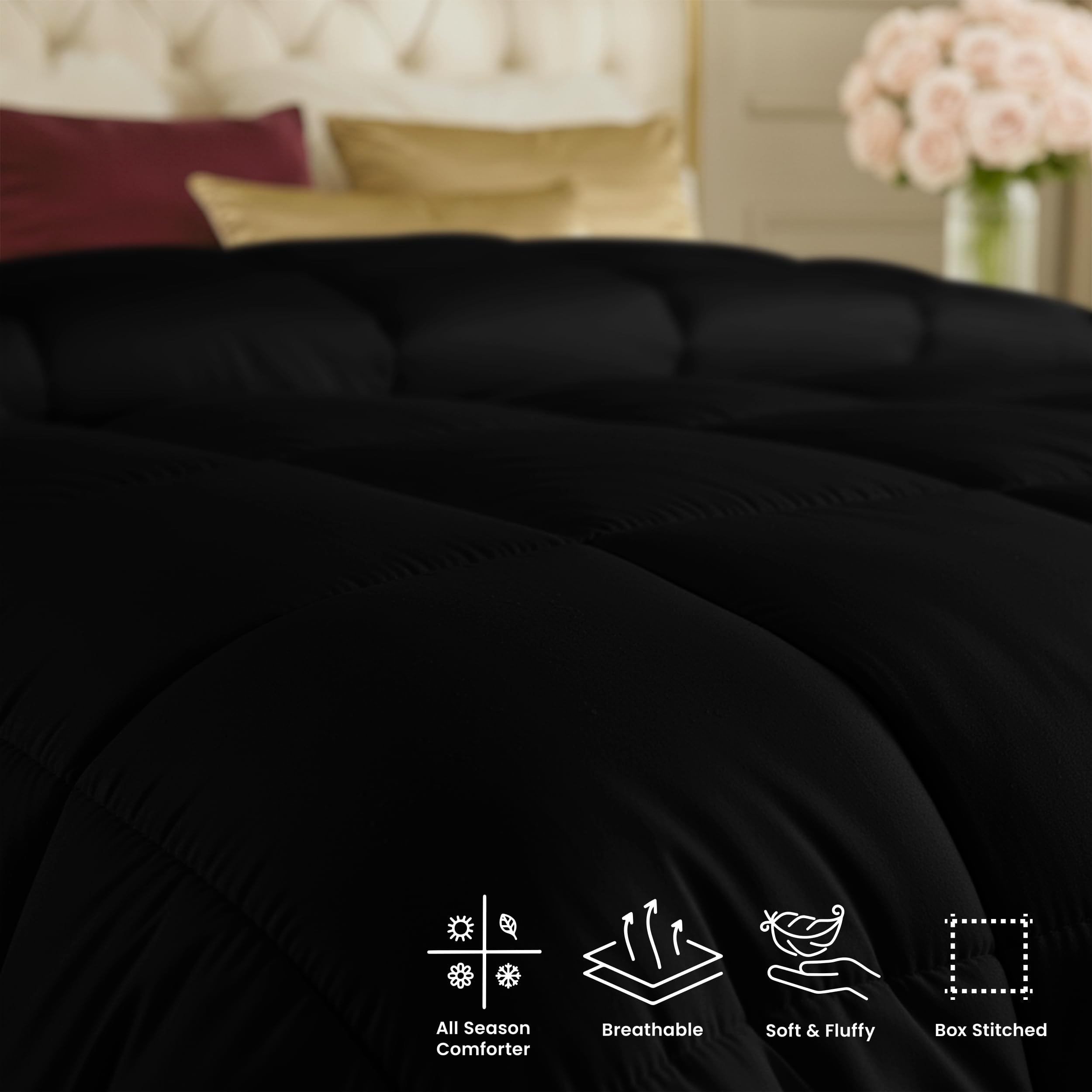 Utopia Bedding couette en situation sur lit queen pour style moderne