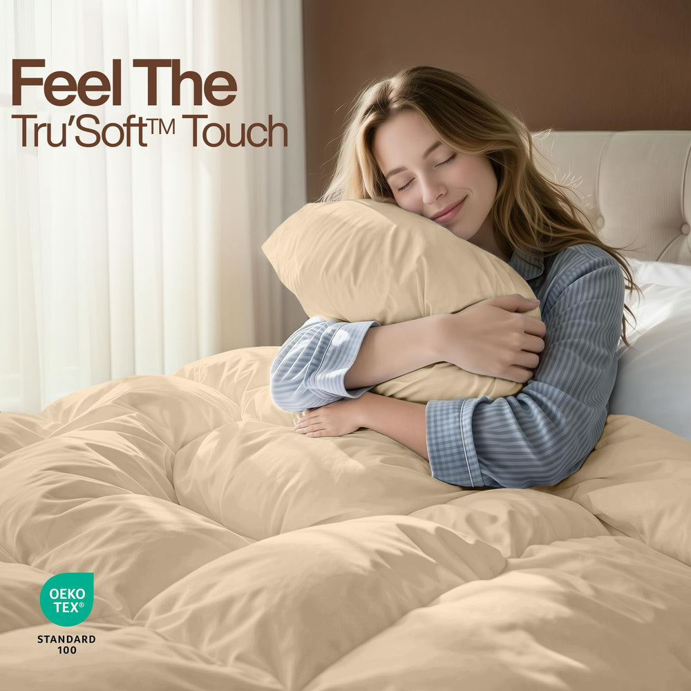 Utopia Bedding coin avec onglet visible facilitant fixation stable en housse