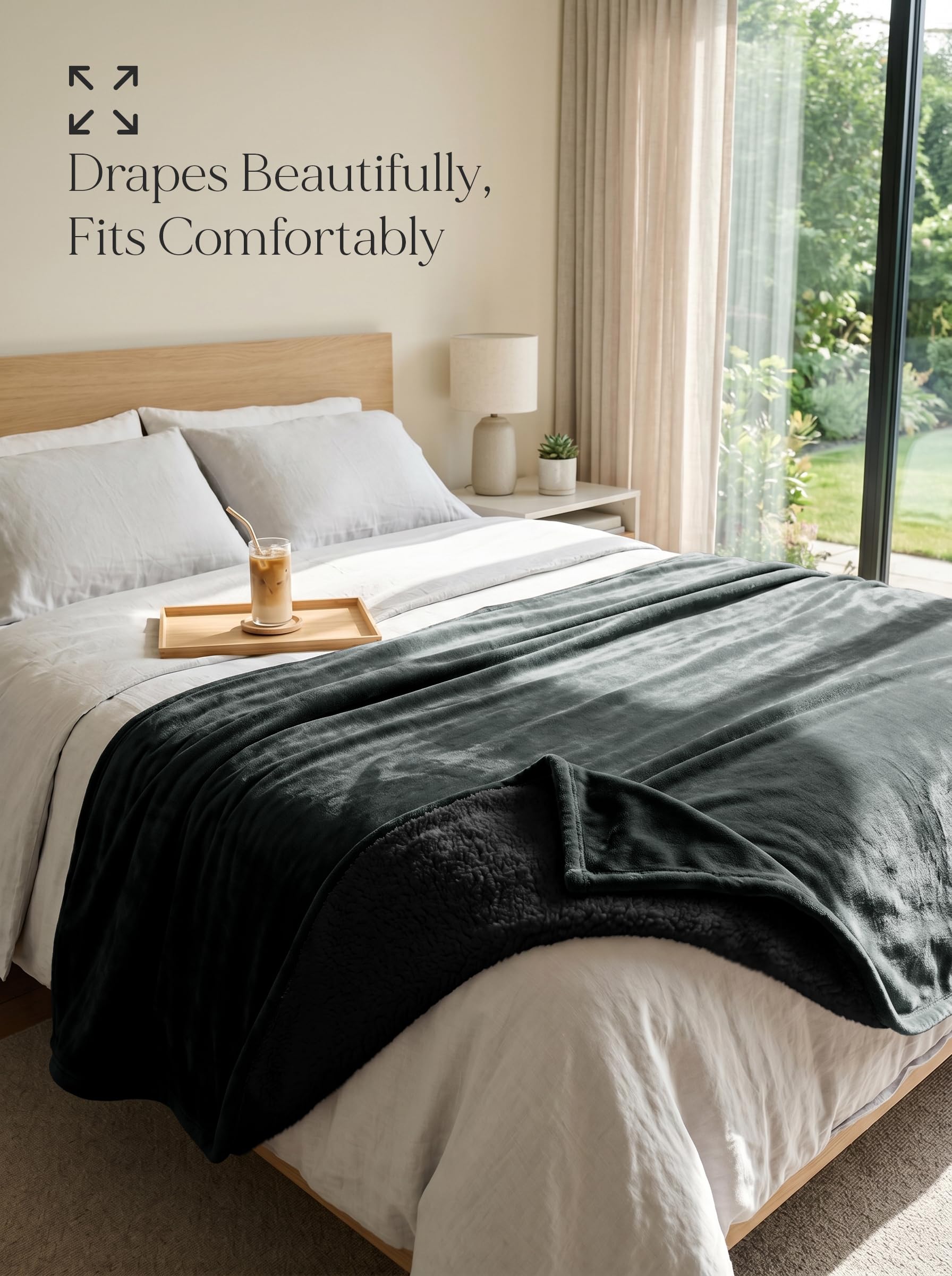 Utopia Bedding envers Sherpa pelucheux offrant chaleur enveloppante