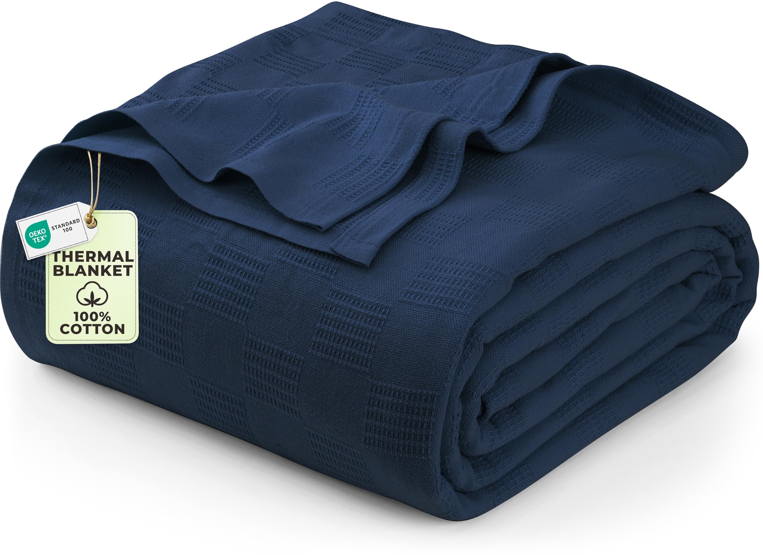 Utopia Bedding couverture face bleu marine montrant élégance et protection