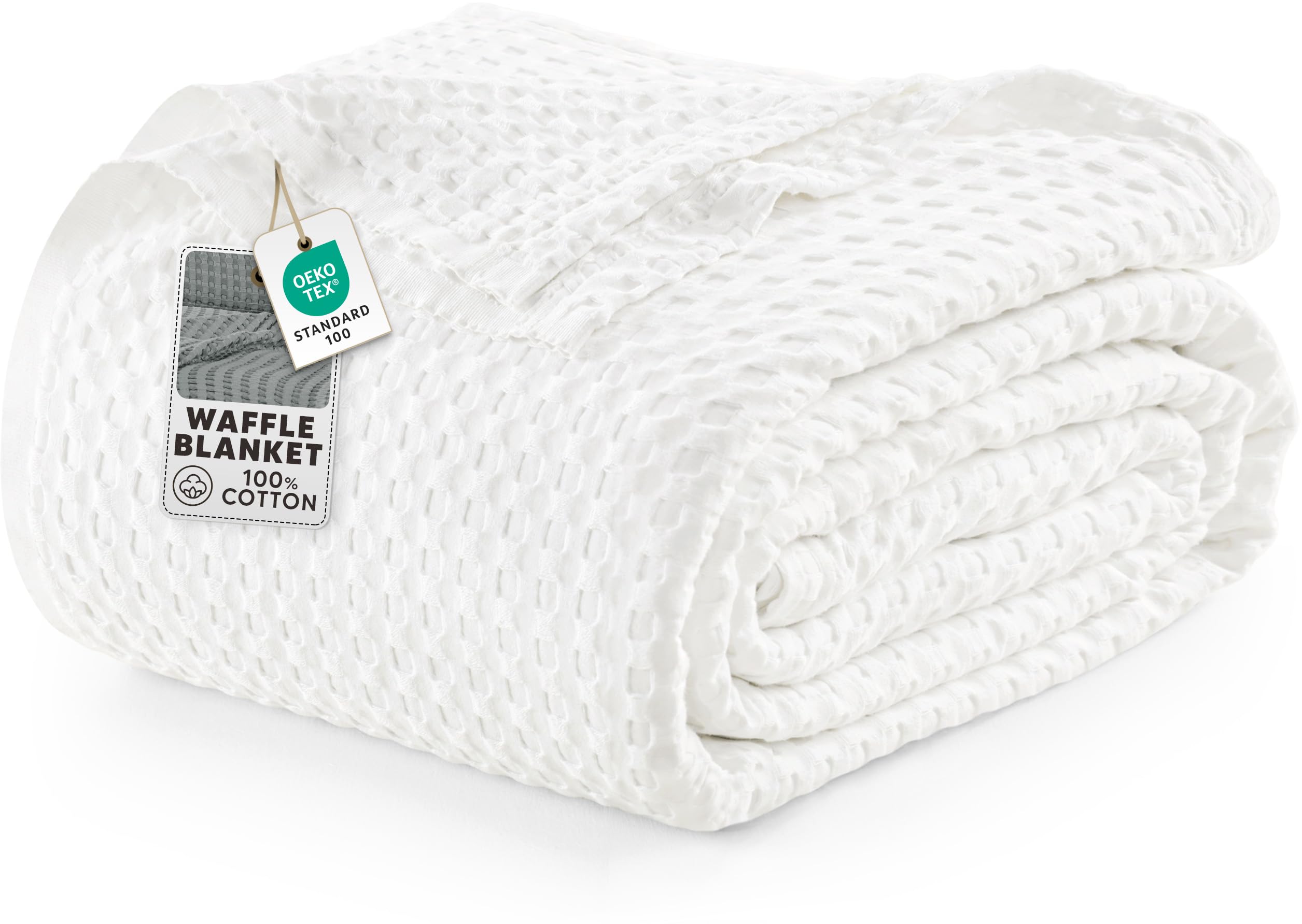 Utopia Bedding vue de face de la couverture blanche montrant le drapé et l'élégance