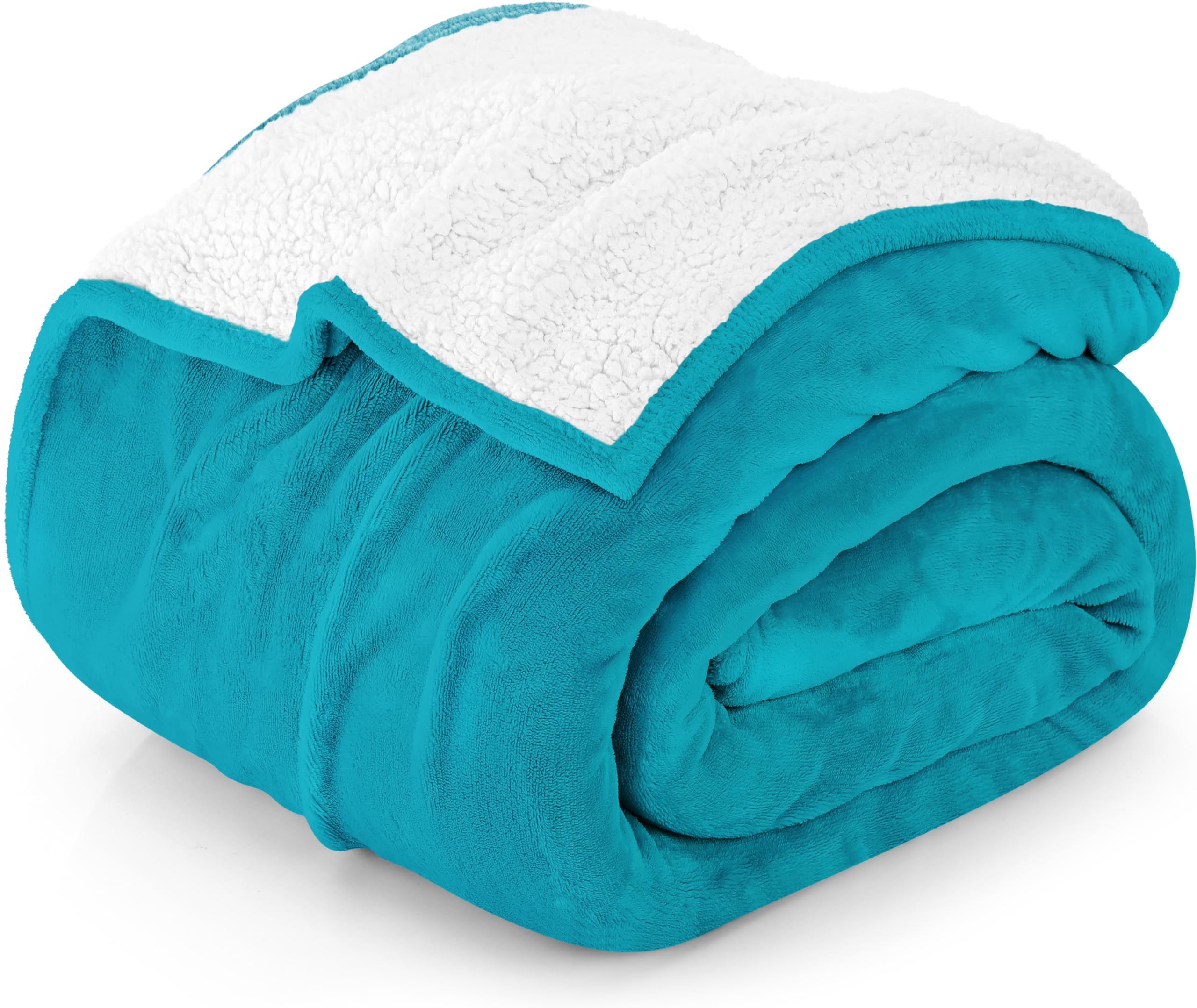 Utopia Bedding couverture flanelle face turquoise offrant douceur et style