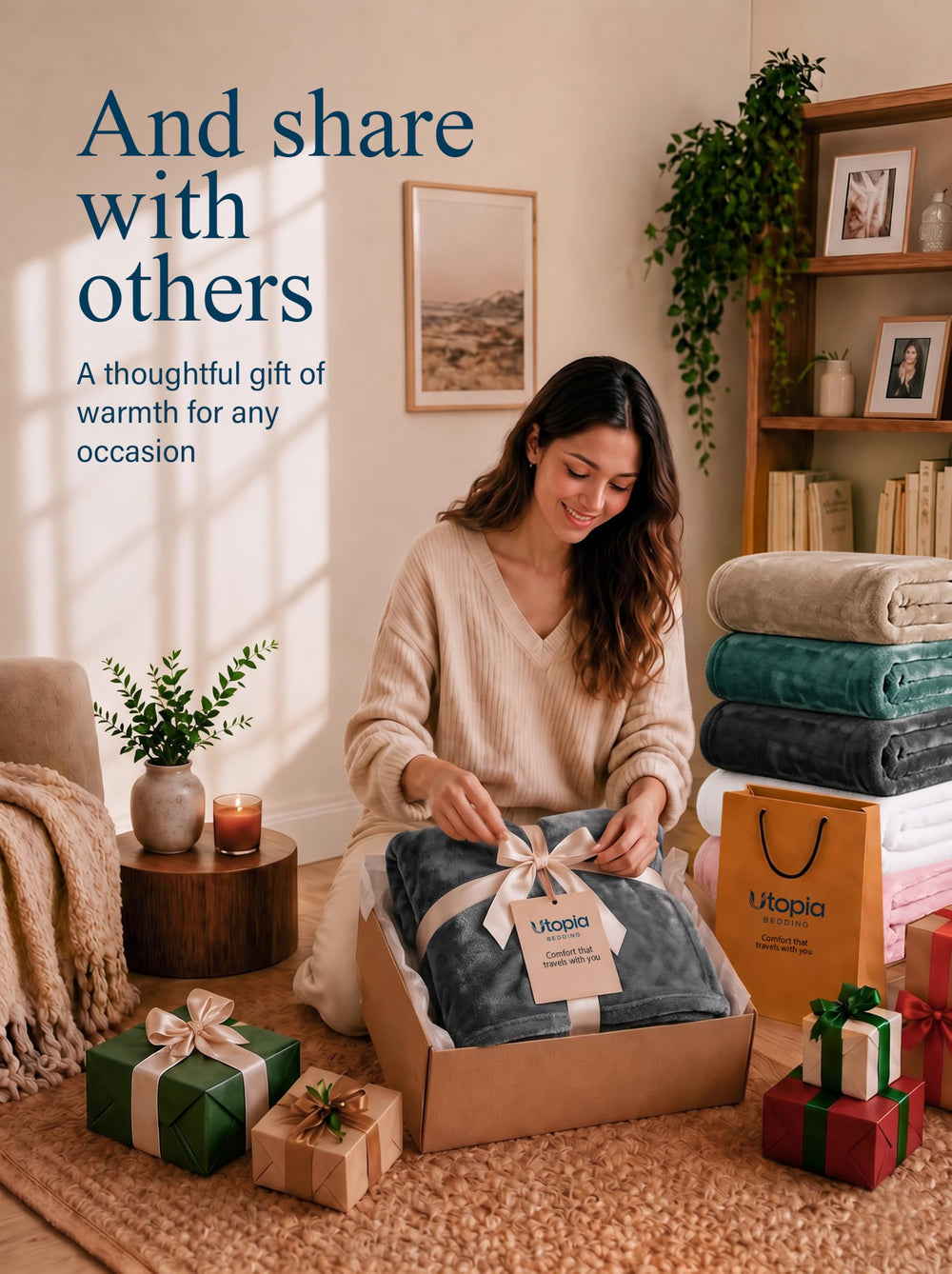 Utopia Bedding comparaison de taille king pour couverture ample