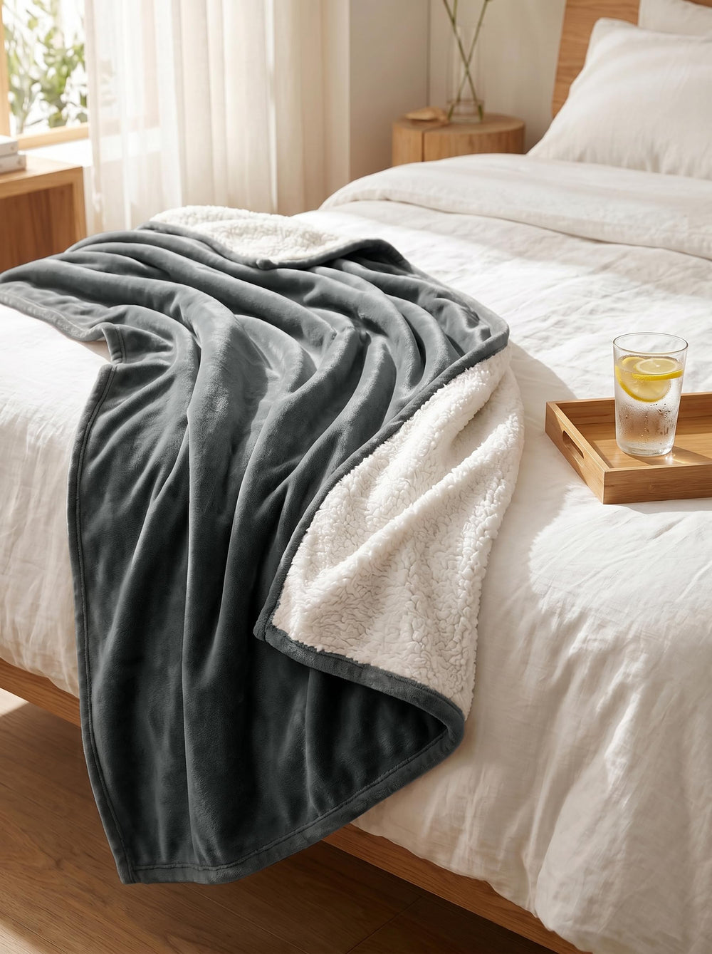 Utopia Bedding sur lit King illustrant couverture couvrante et chic