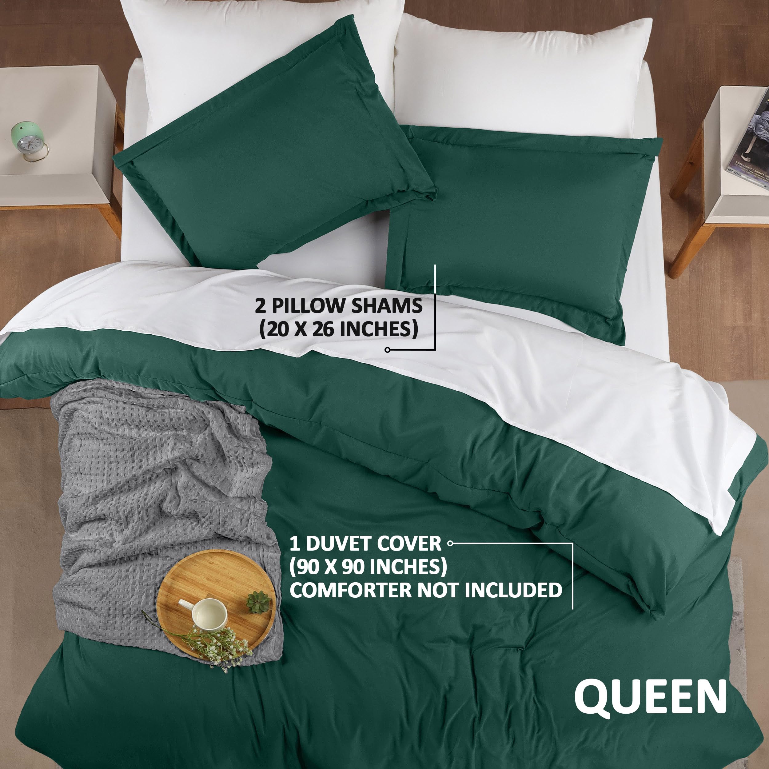 Utopia Bedding gros plan fermeture éclair cachée pour insérer la couette facilement