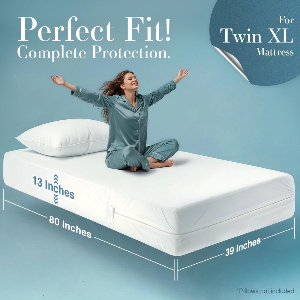 Utopia Bedding gros plan du zip robuste montrant sécurité et maintien