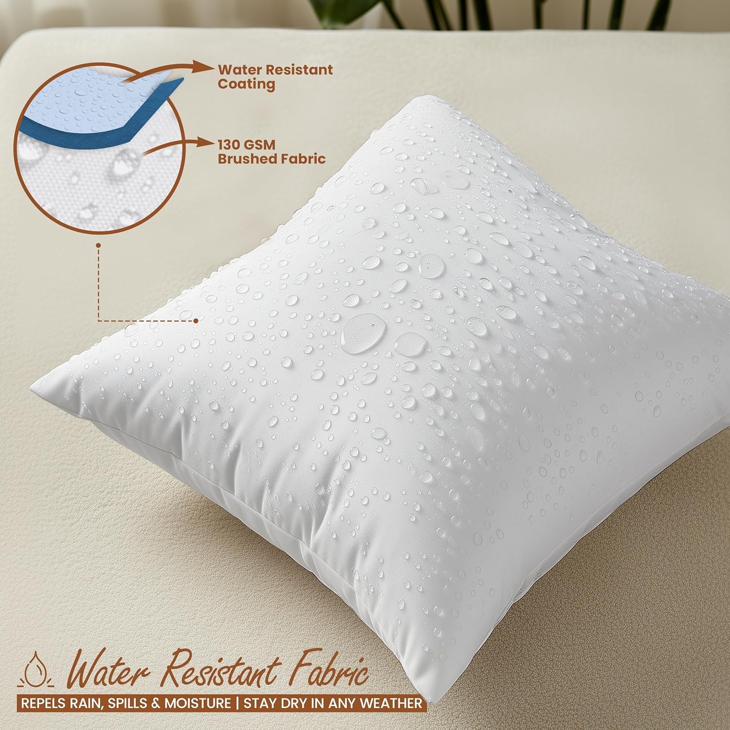 Utopia Bedding deux coussins empilés pour composition décorative