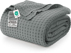 Utopia Bedding vue avant du plaid gris sur fond neutre pour décoration