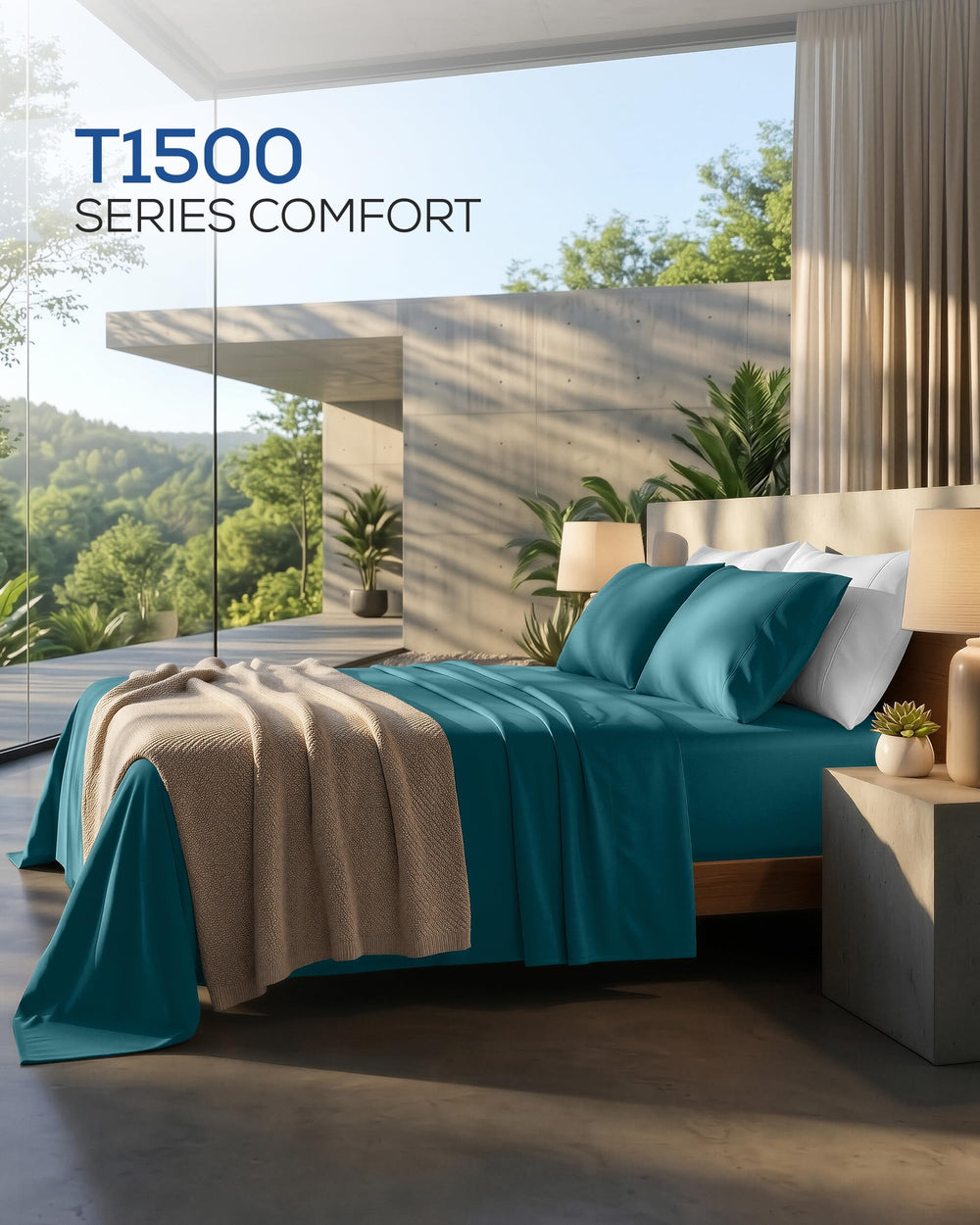 Utopia Bedding détail drap-housse poche 15" garantissant ajustement sécurisé