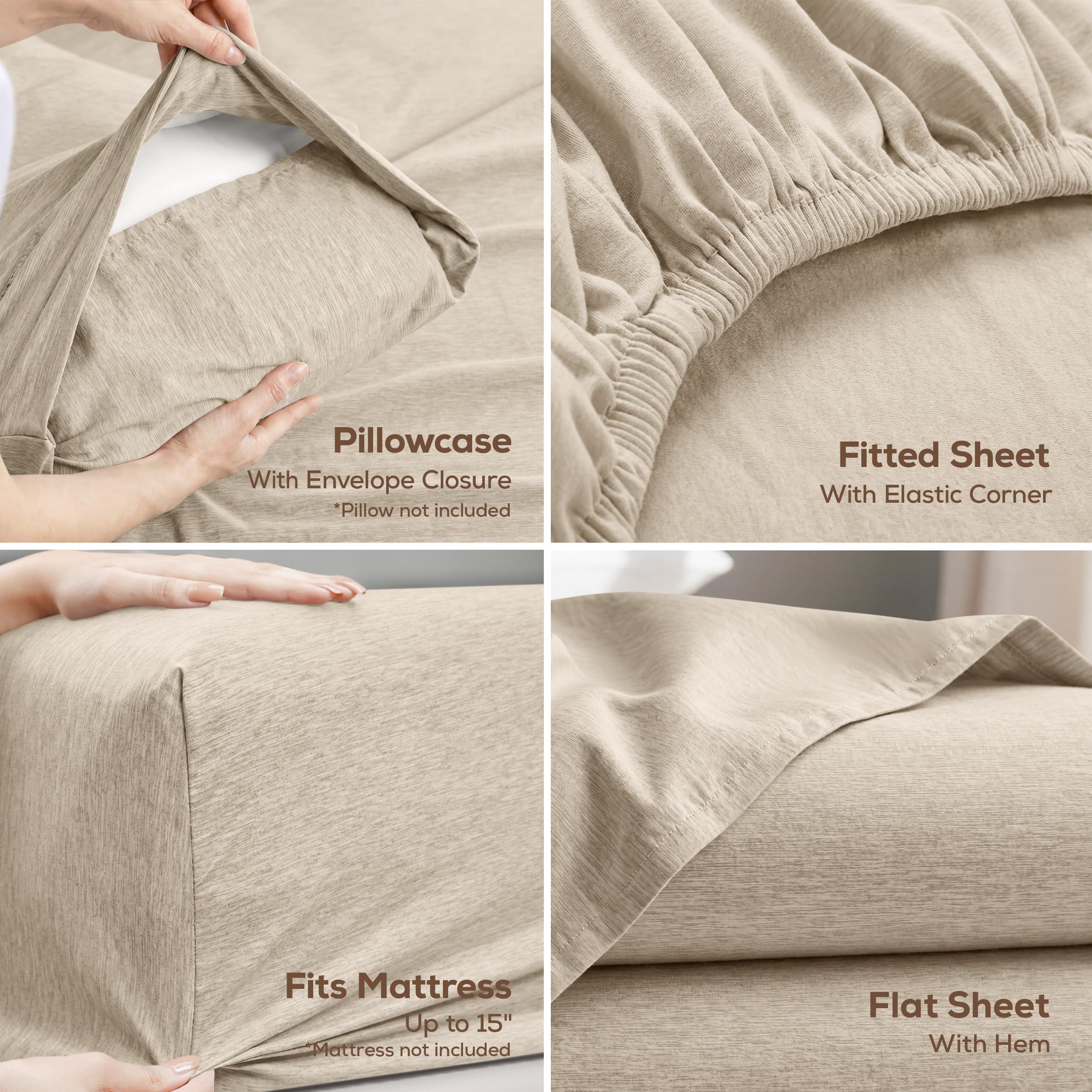 Utopia Bedding drap plat retombant offrant couverture généreuse et look net