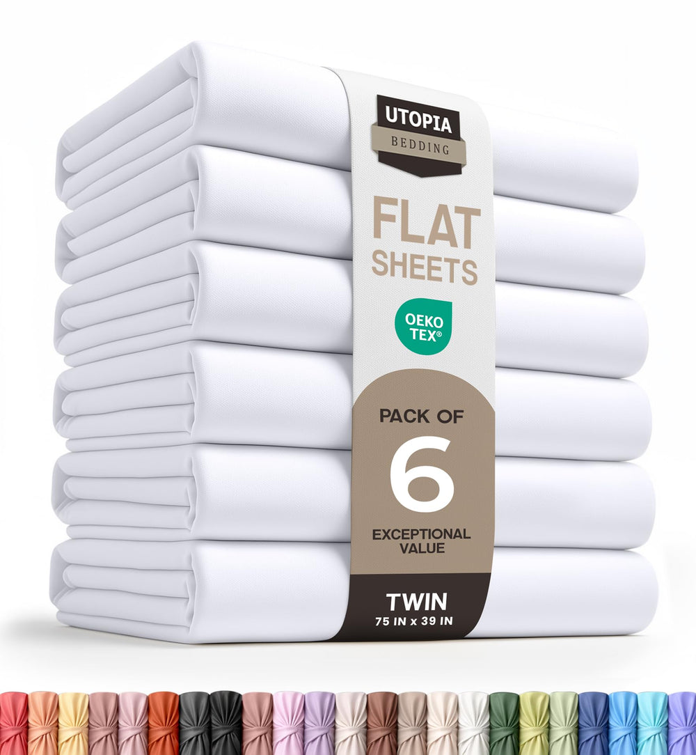 Utopia Bedding drap plat Twin face montrant finition propre et bénéfice esthétique