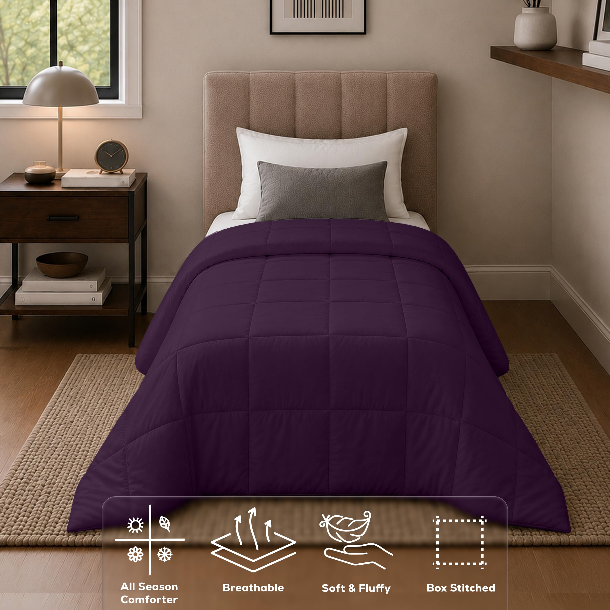 Utopia Bedding piquage carré et passepoil pour maintien uniforme du garnissage