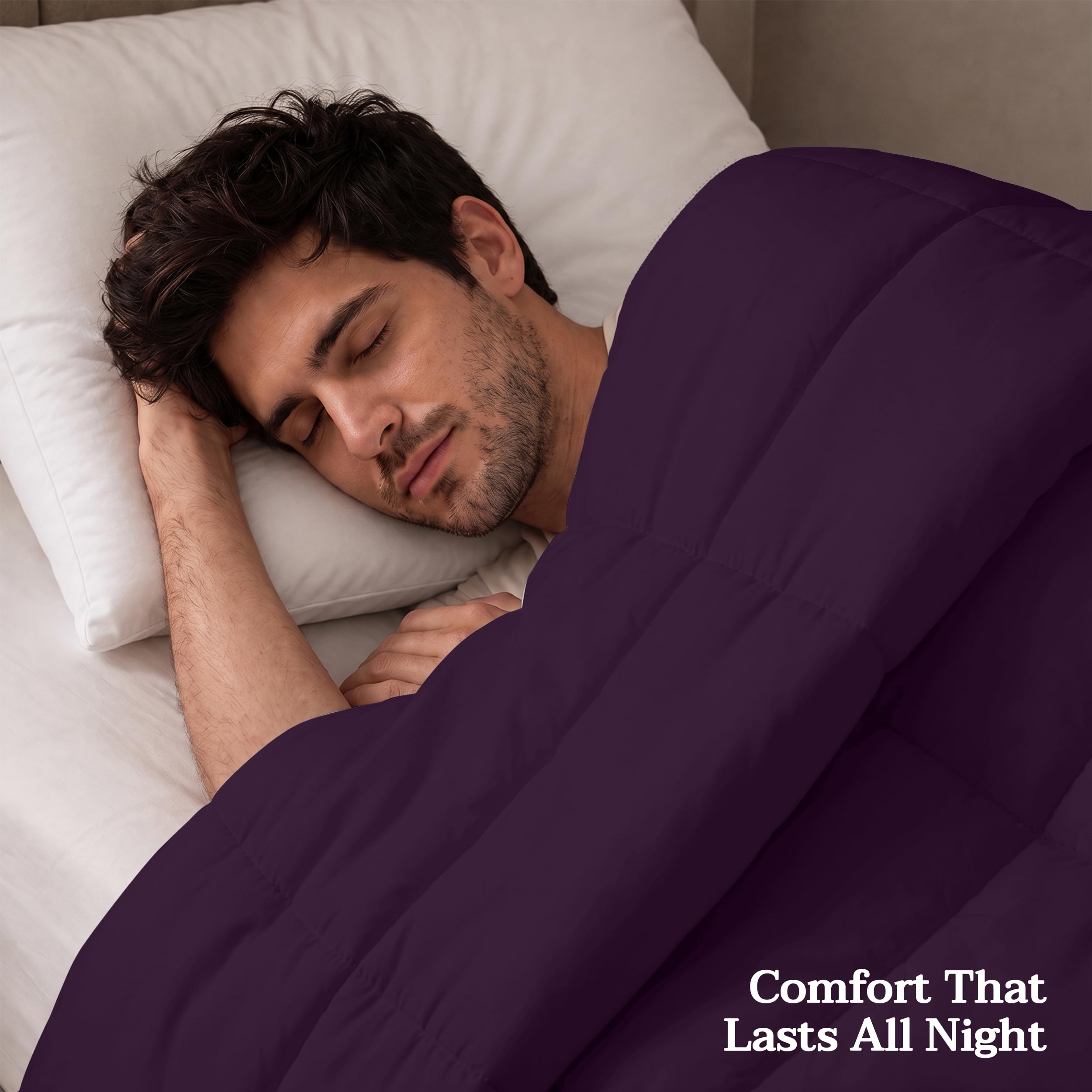 Utopia Bedding couette pliée prête au rangement montrant facilité d'entretien