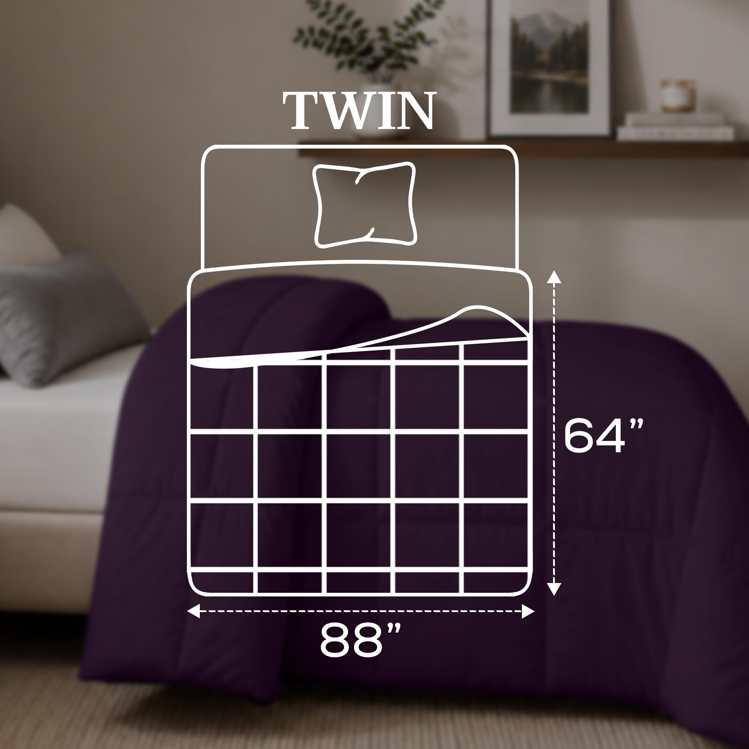 Utopia Bedding gros plan texture du tissu plum respirant pour confort