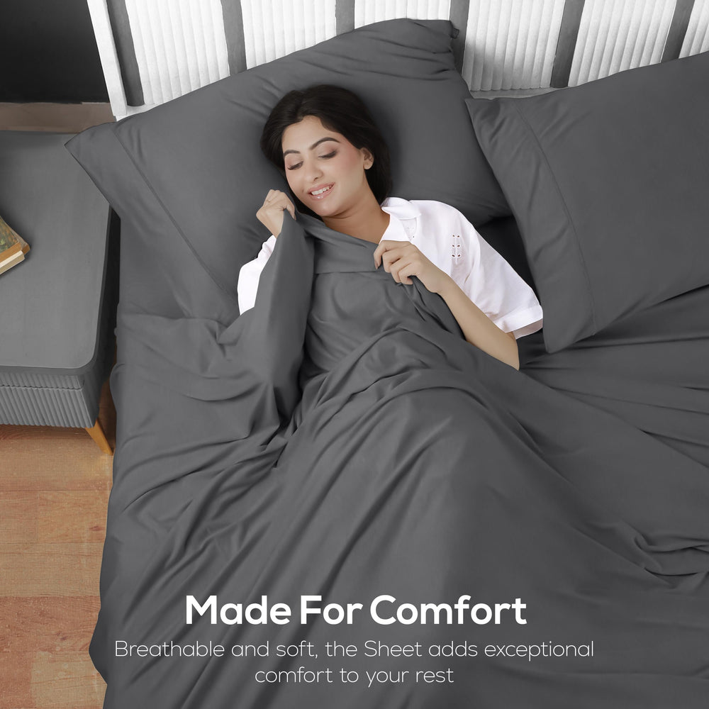 Utopia Bedding échantillon couleur gris foncé montrant teinte neutre et élégante