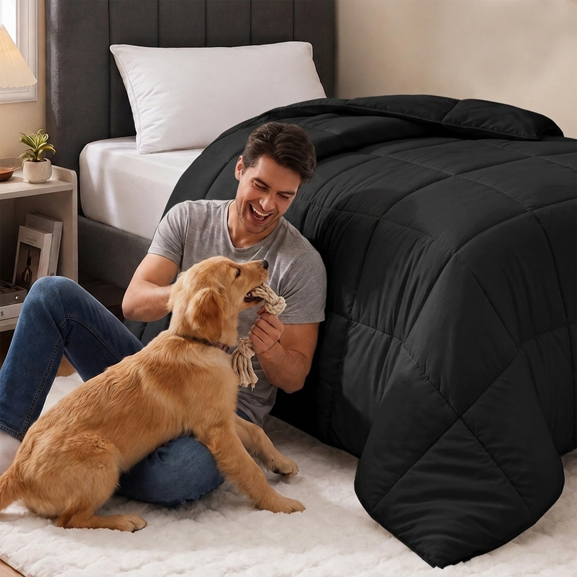Utopia Bedding comparaison d'échelle à côté d'un ruban, dimensions twin claires