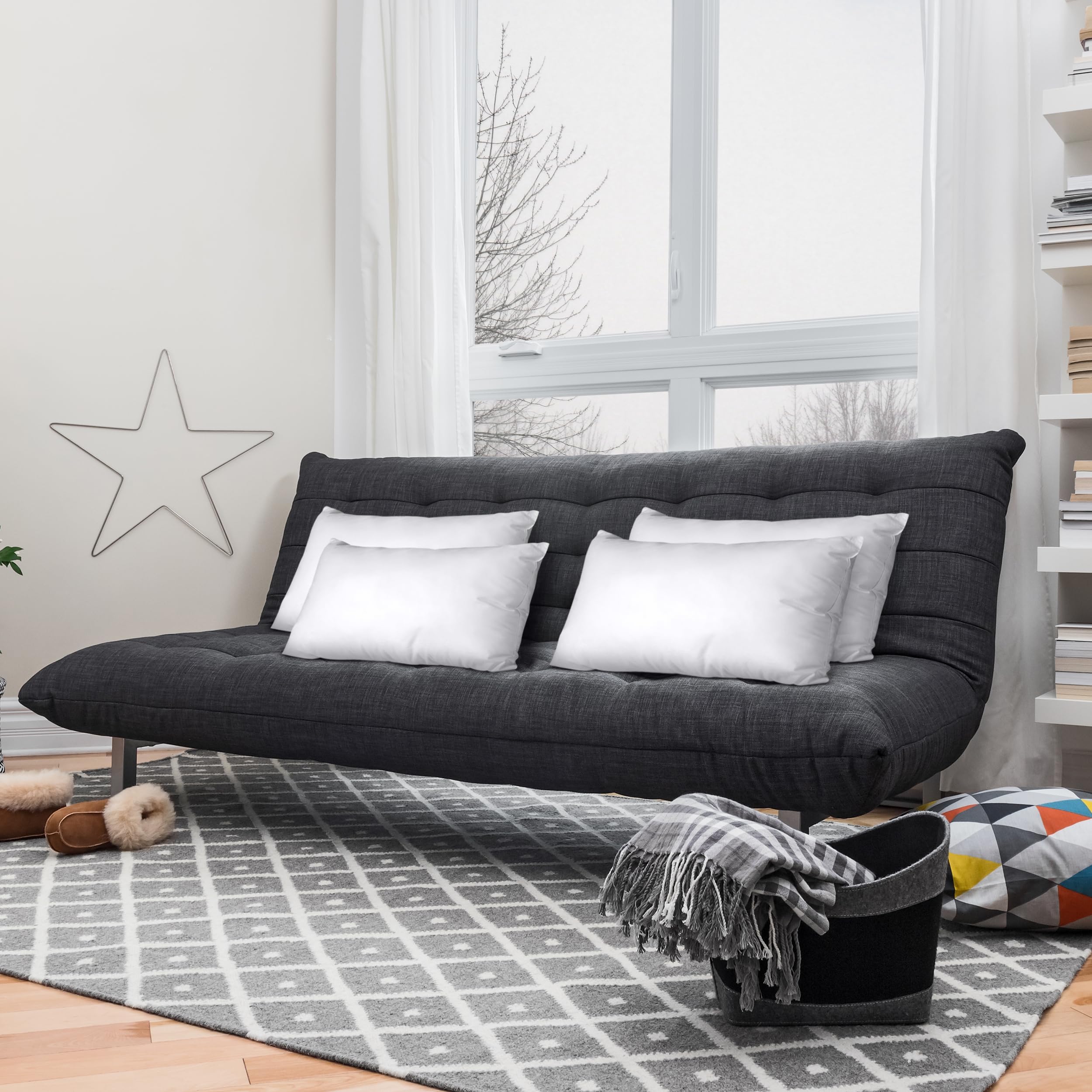 Utopia Bedding comparaison taille 14x20 contre main, visualisation d'échelle