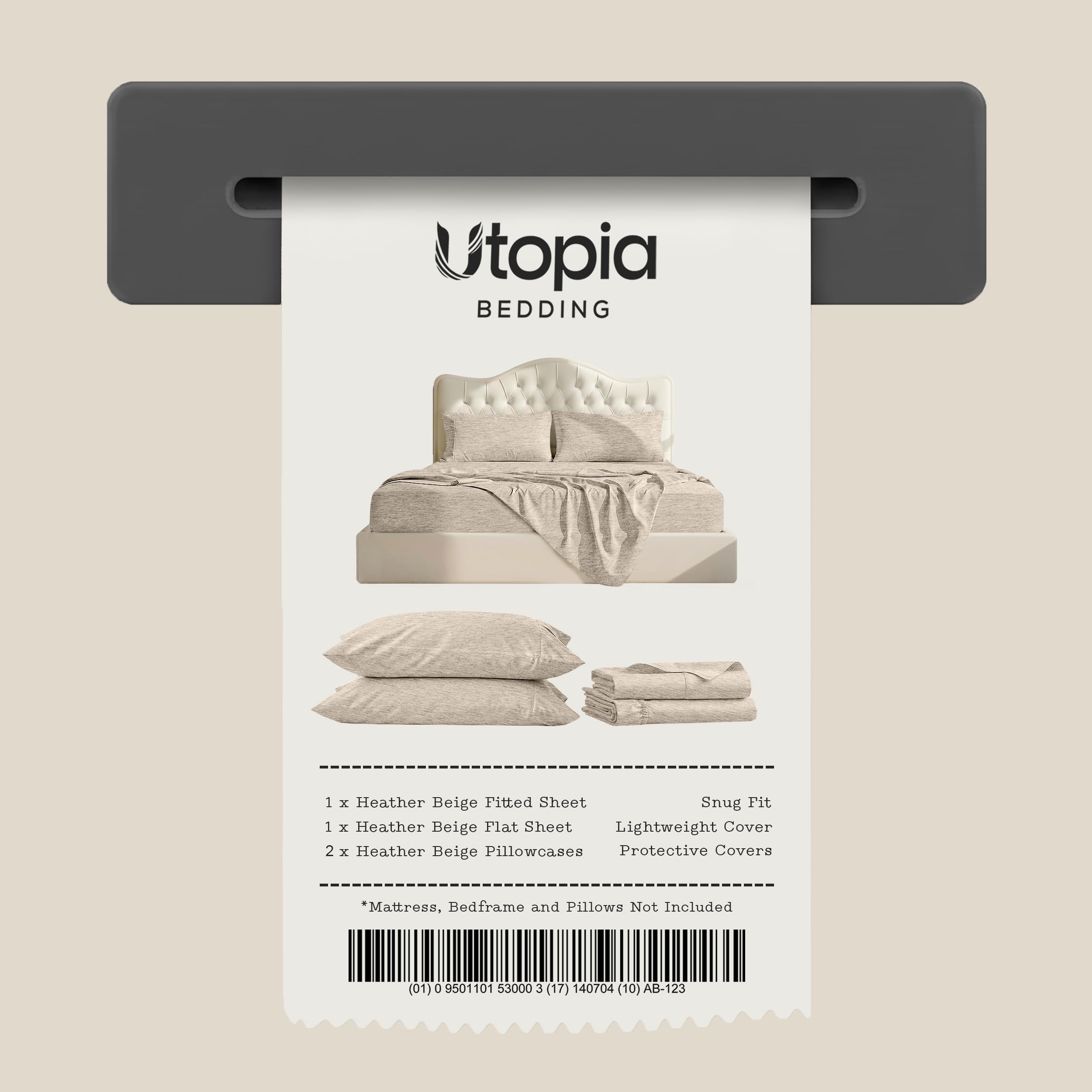 Utopia Bedding comparaison d'échelle montrant ajustement pour matelas queen