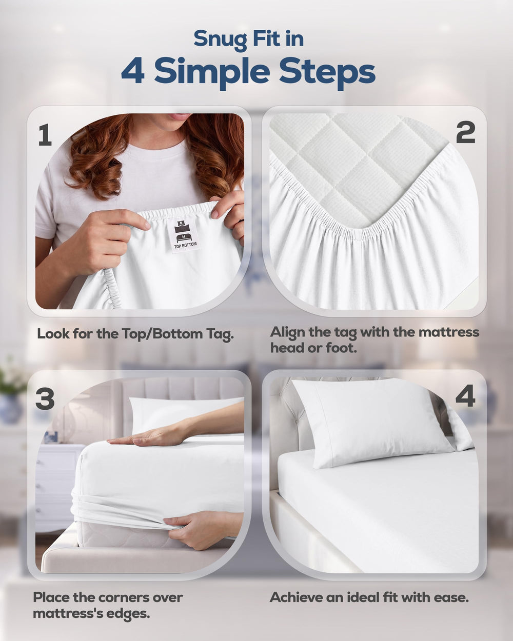 Utopia Bedding détail de l’élastique tour complet, ajustement sécurisé