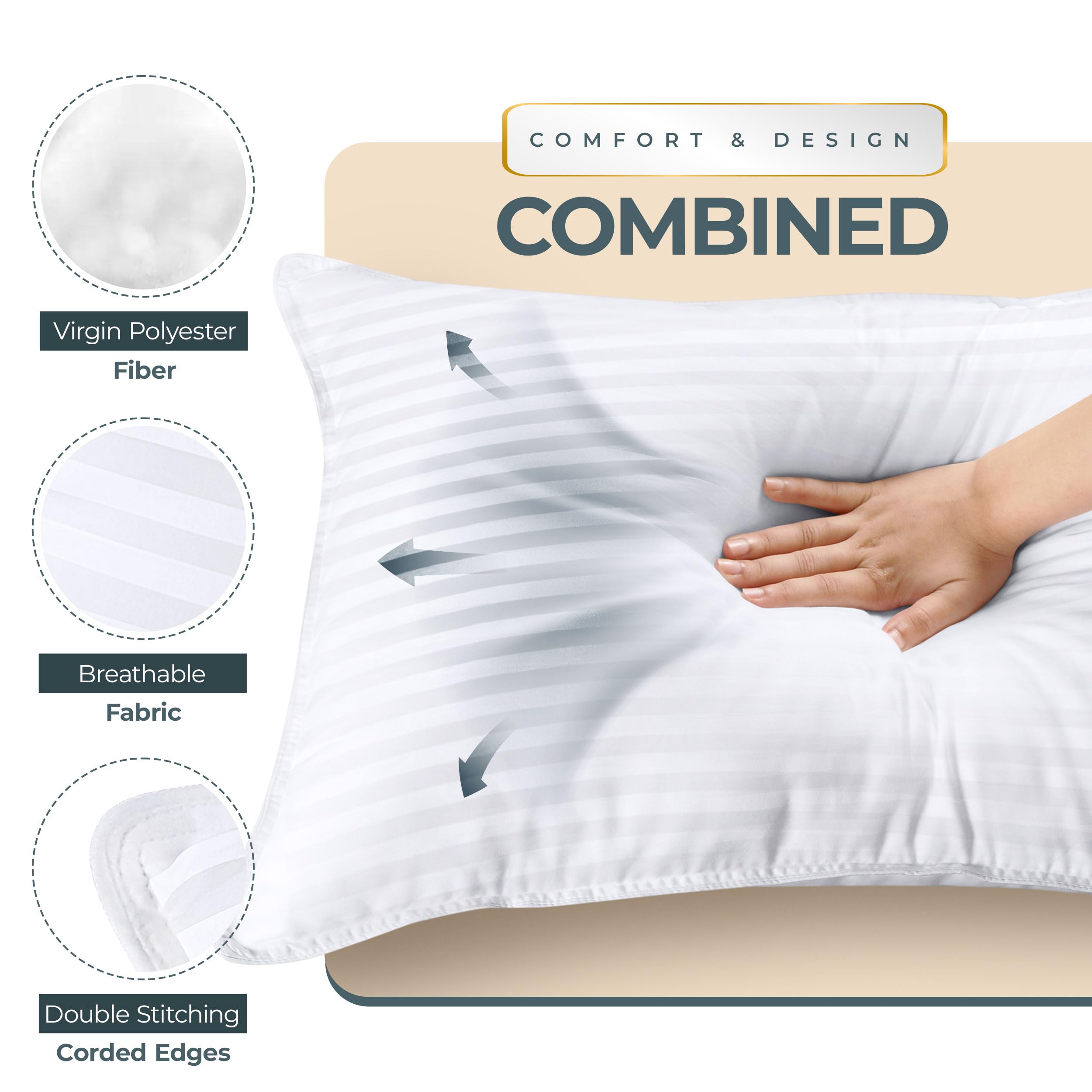 Utopia Bedding ensemble de deux oreillers présenté comme solution complète pour lit