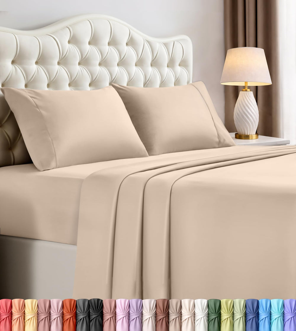 Utopia Bedding emballage avant montrant le set complet et gain de place
