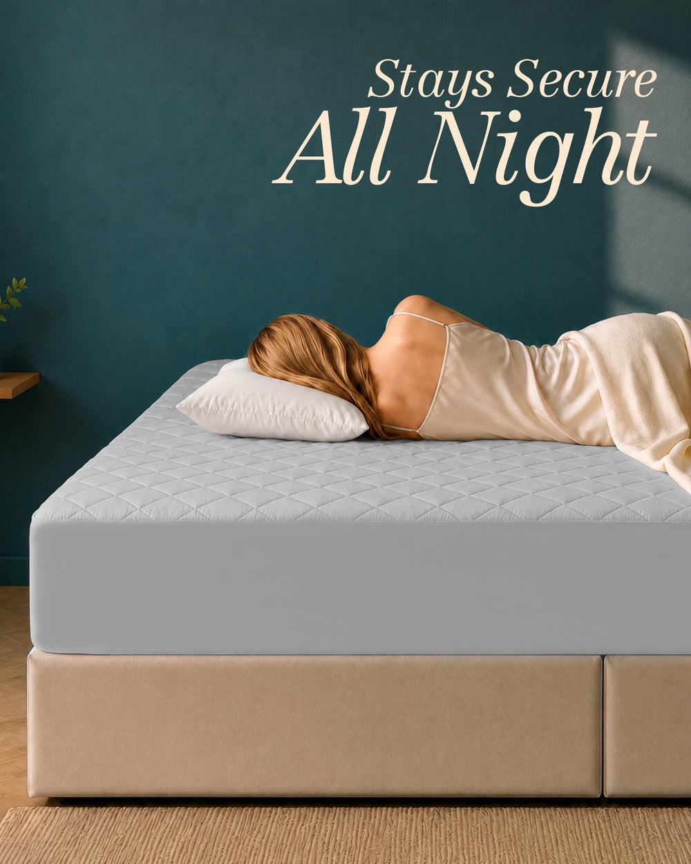 Utopia Bedding protège-matelas en usage sur lit Full, confort amélioré