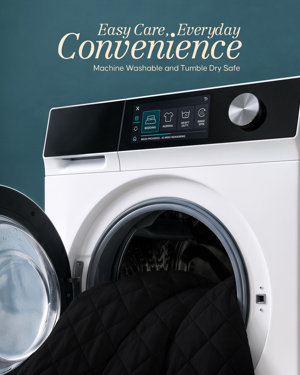 Utopia Bedding étiquette d'entretien claire facilitant lavage et séchage sans dommage