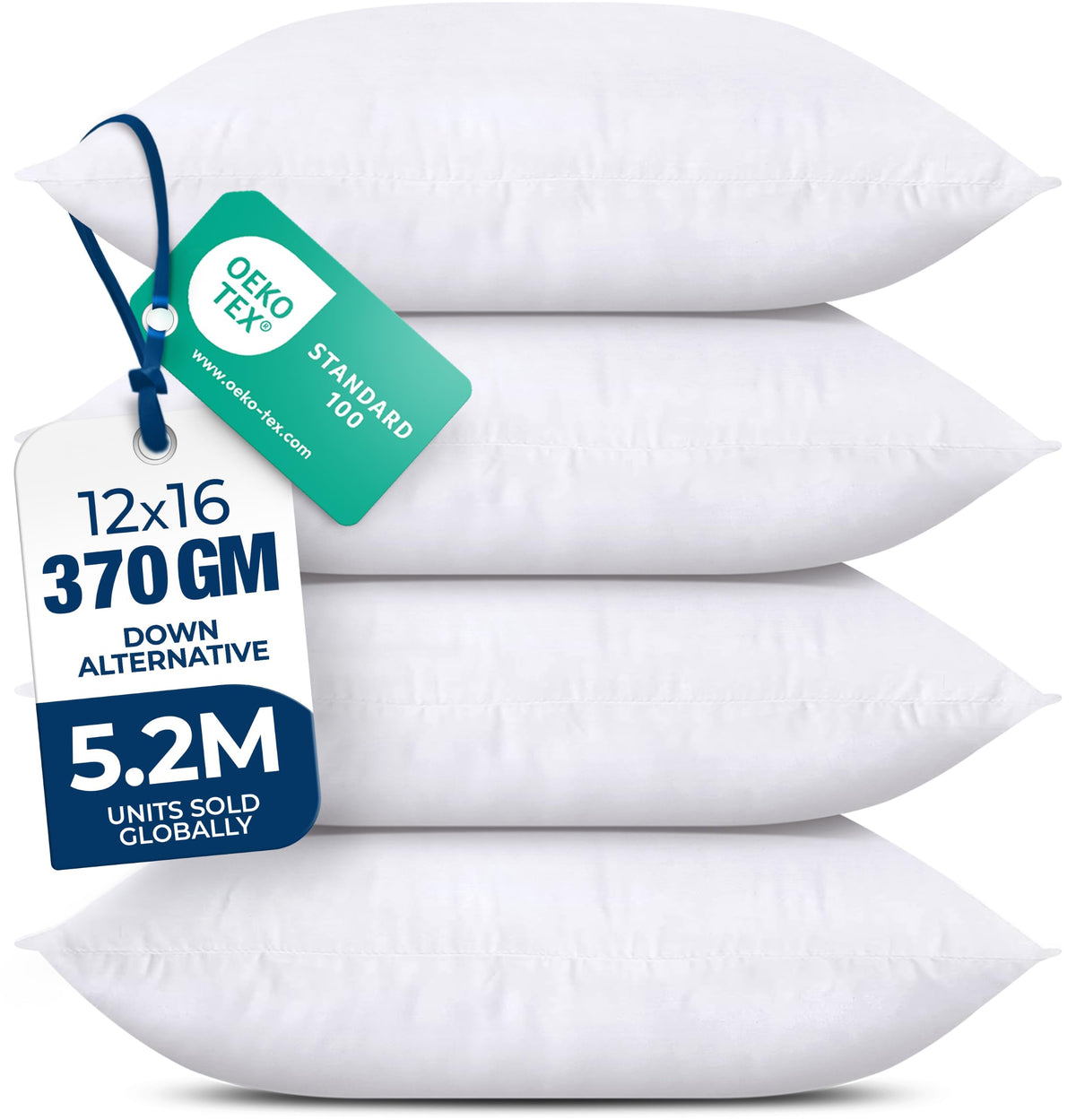 Utopia Bedding face avant montrant le lot de 4 et l'emballage compact