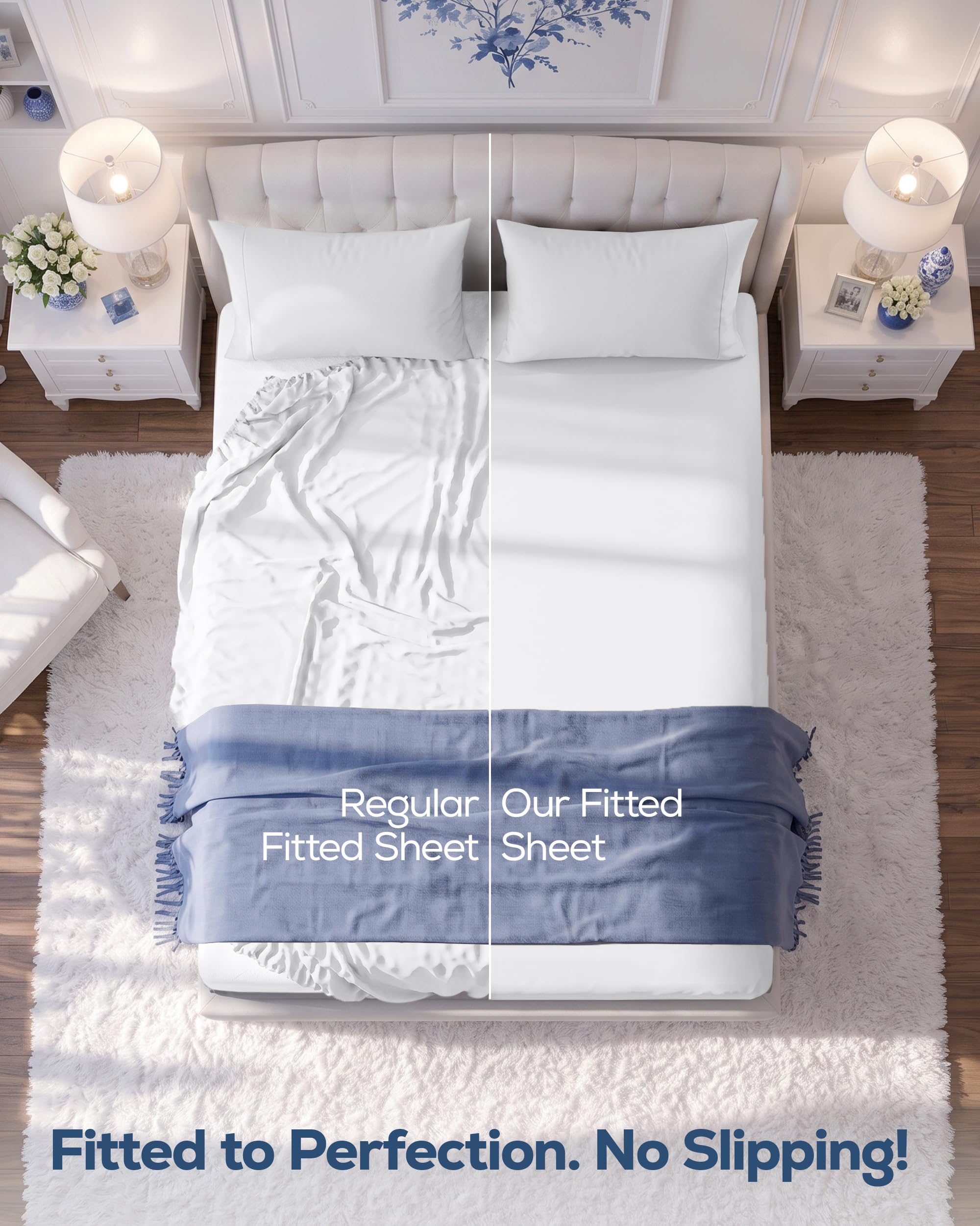 Utopia Bedding gros plan microfibre brossée, toucher doux et confortable