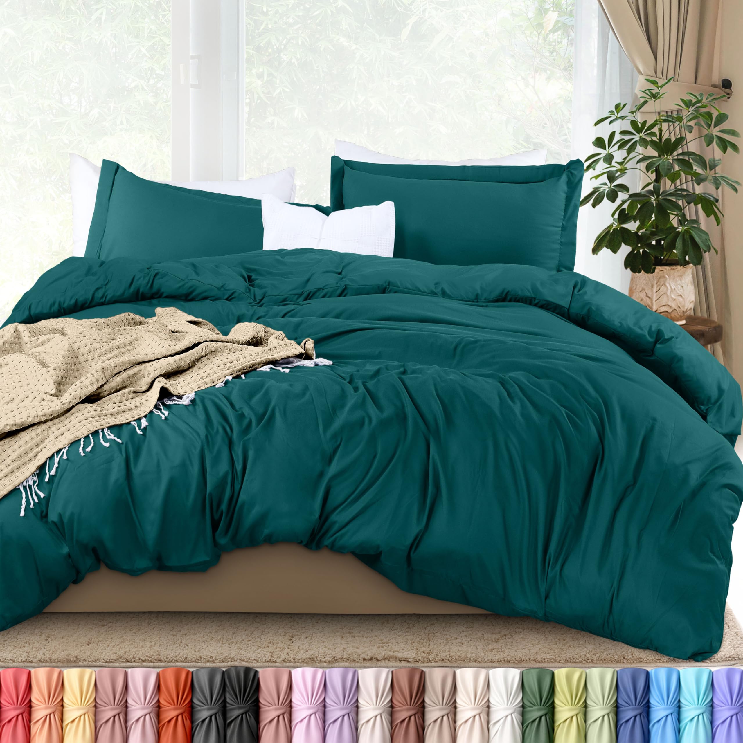 Utopia Bedding housse devant teal montrant élégance et protection