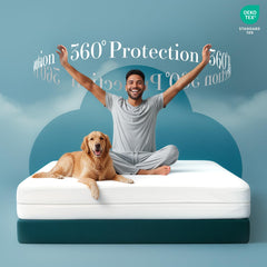 Utopia Bedding housse posée sur matelas king, protection 360°
