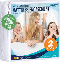 Utopia Bedding housse face avant montrant protection intégrale et confort