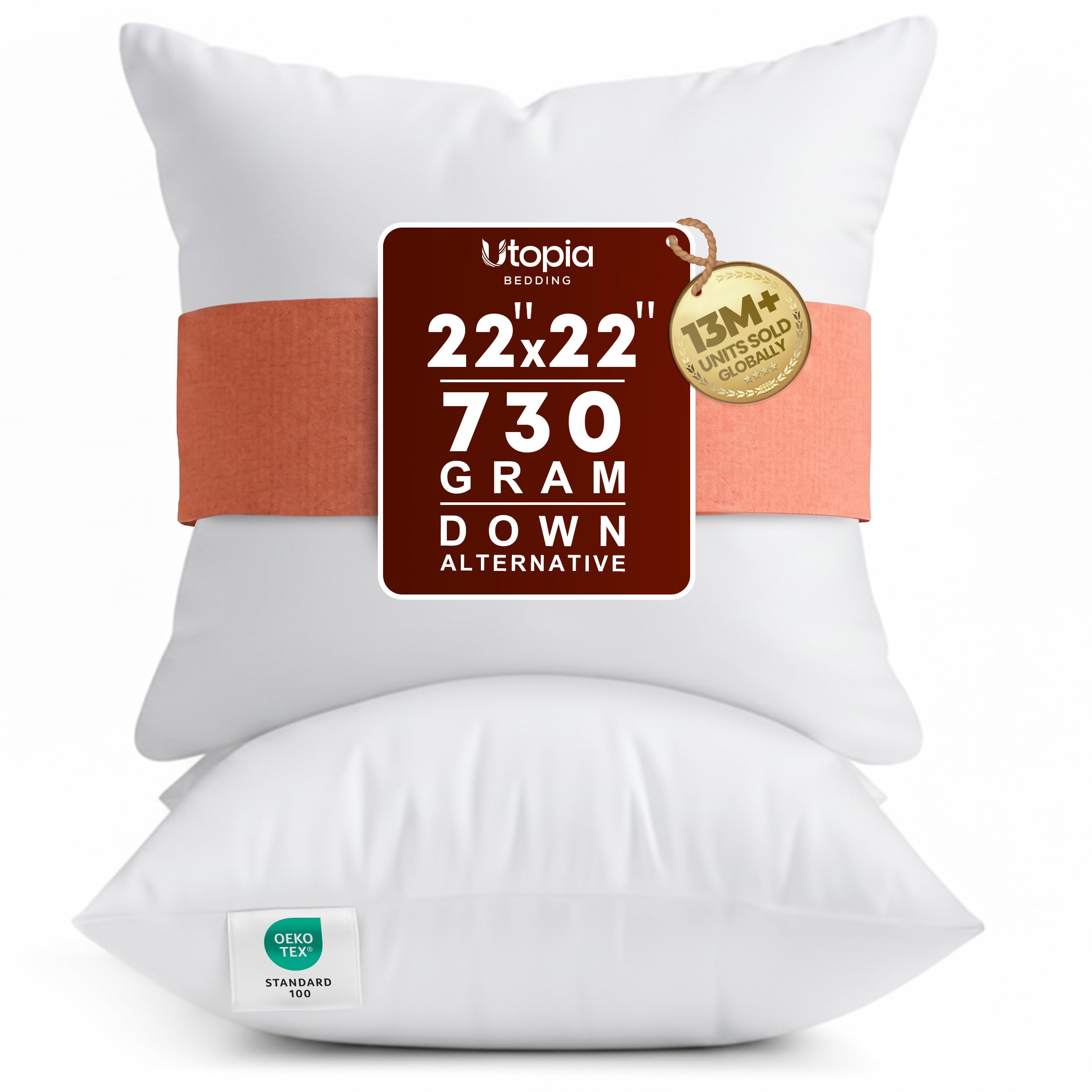 Utopia Bedding insert 22x22 face avant montrant silhouette et volume
