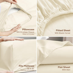 Utopia Bedding texture microfibre brossée montrant douceur et confort respirant