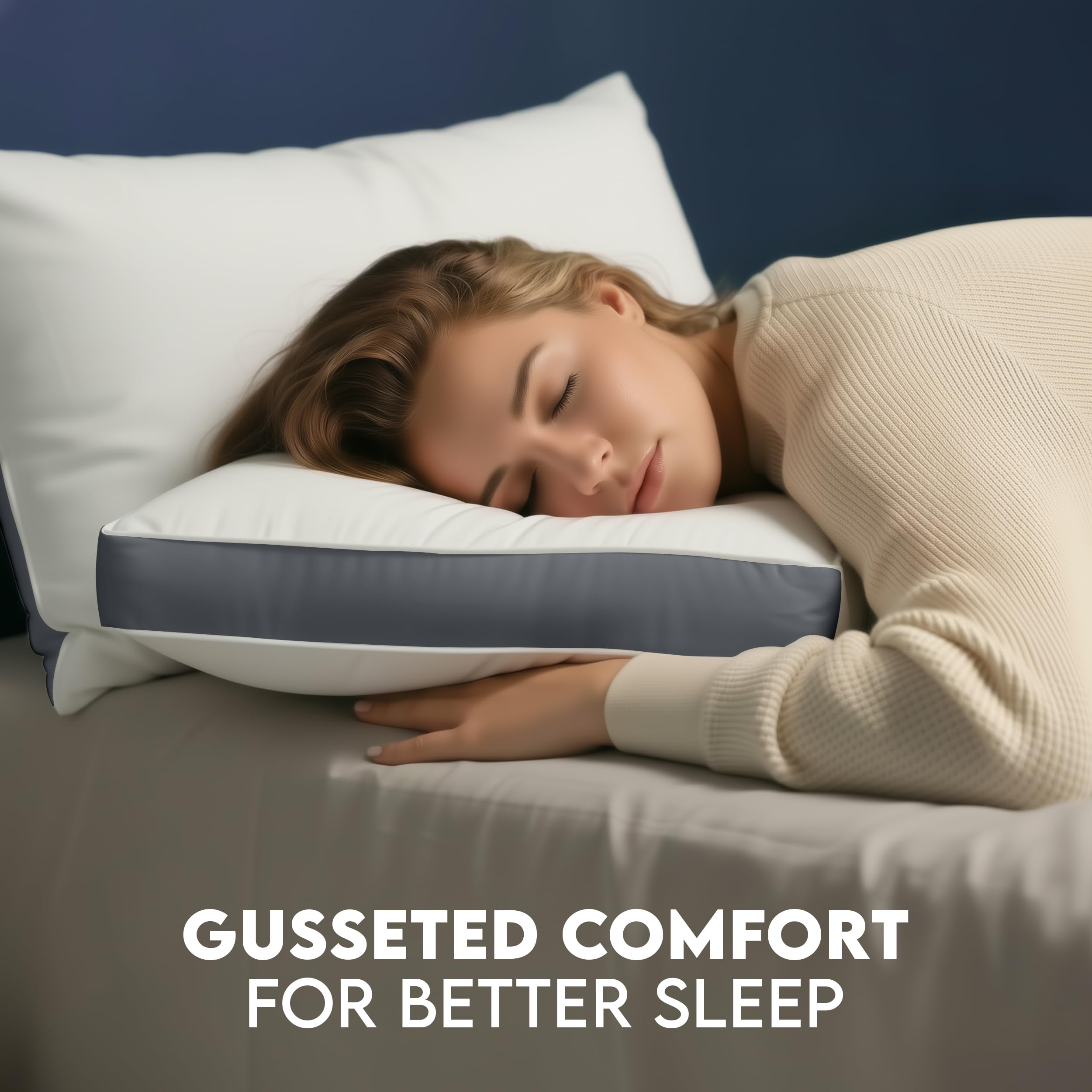 Utopia Bedding oreiller à côté d'une règle pour échelle exacte