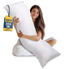 Utopia Bedding oreiller corps face montrant forme allongée et confort enveloppant