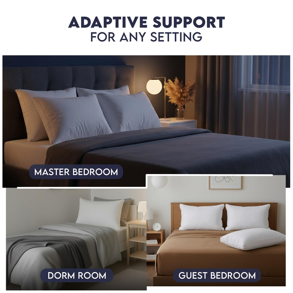 Utopia Bedding lot emballé de deux oreillers prêt à être utilisé