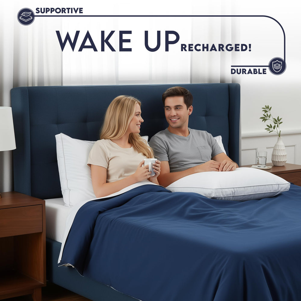 Utopia Bedding oreiller posé sur lit pour look hôtelier et soutien