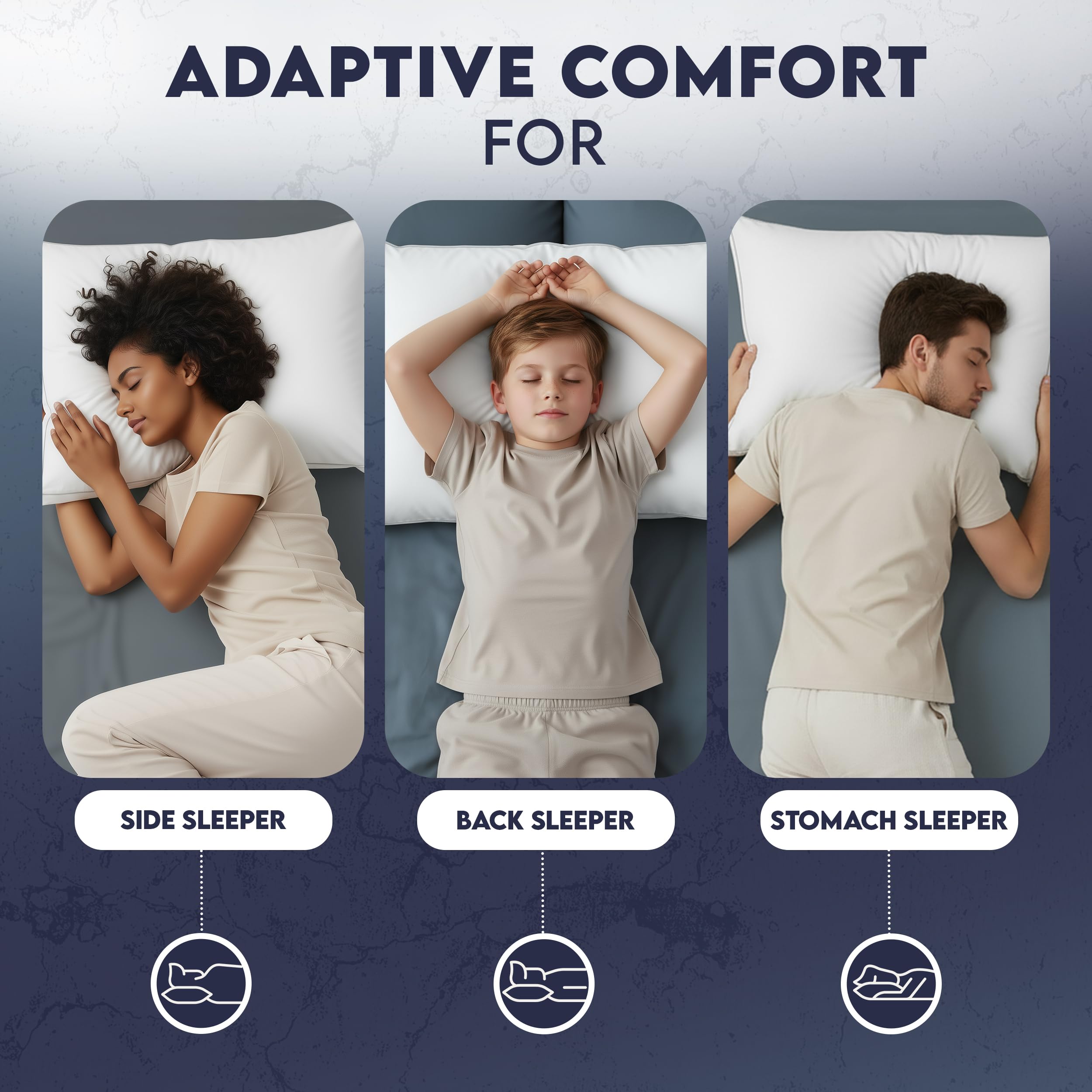 Utopia Bedding coupe du garnissage montrant fibres moelleuses et rebond