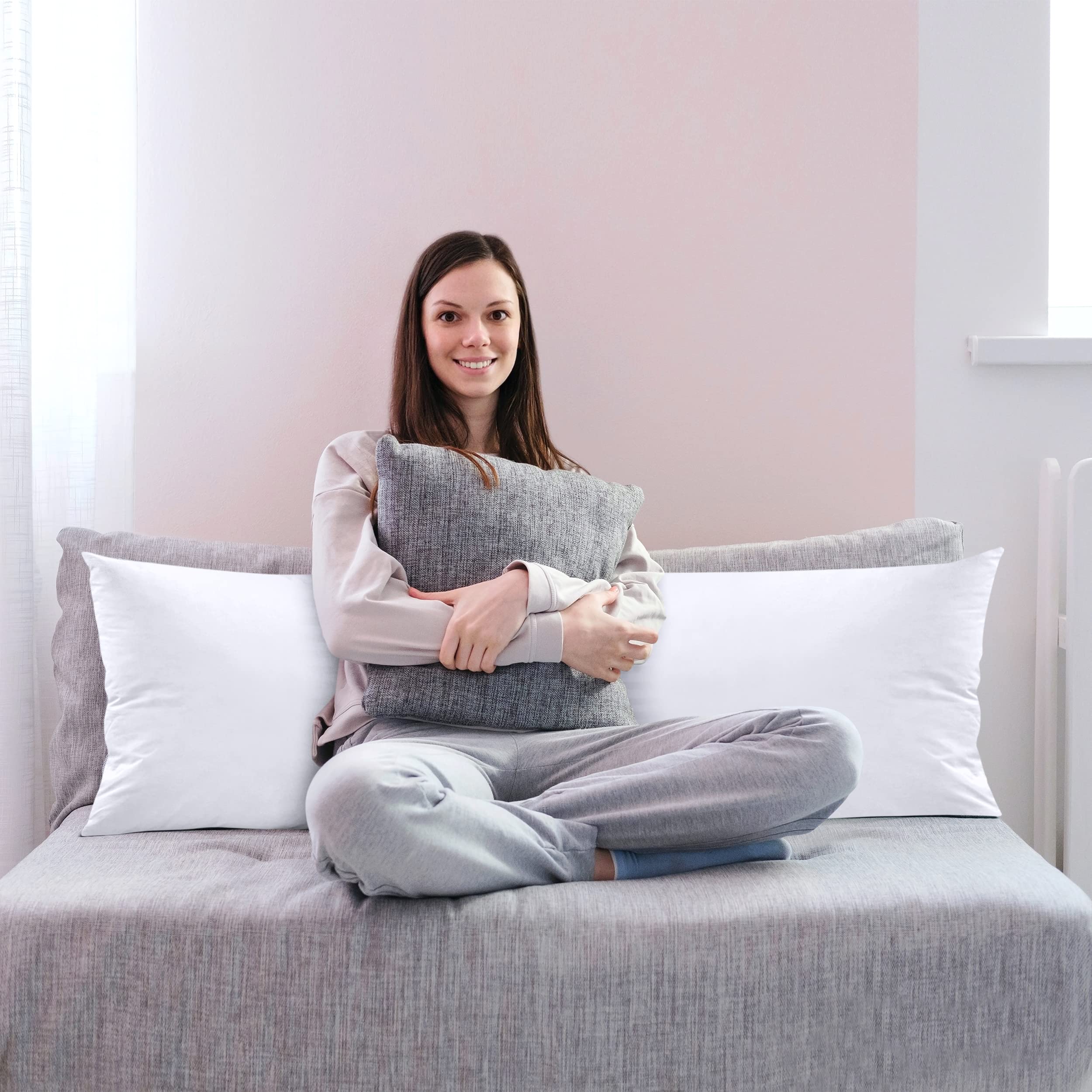 Utopia Bedding plan rapproché de la housse avec étiquette, durable et propre