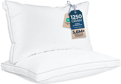 Utopia Bedding oreiller king vue face montrant maintien et confort