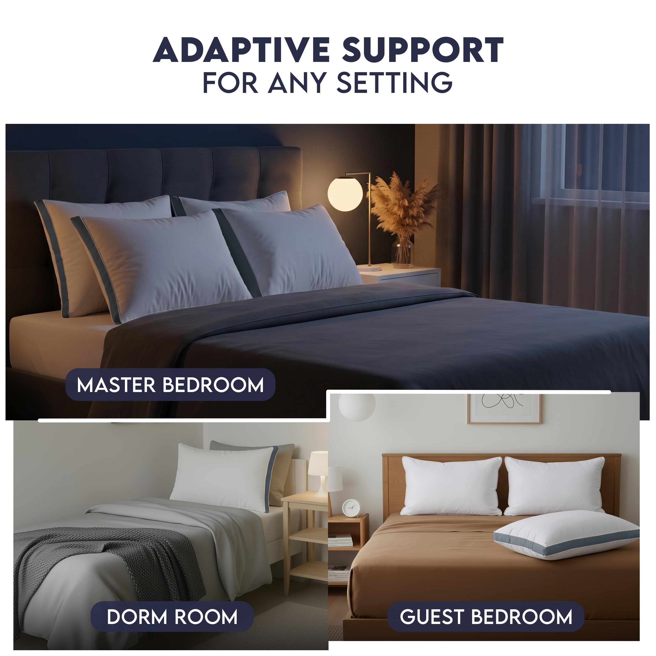 Utopia Bedding oreiller intégré dans chambre pour esthétique