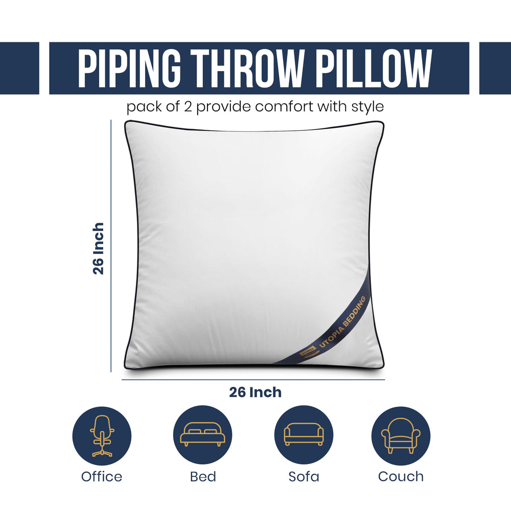 Utopia Bedding gros plan du passepoil marine pour finition résistante