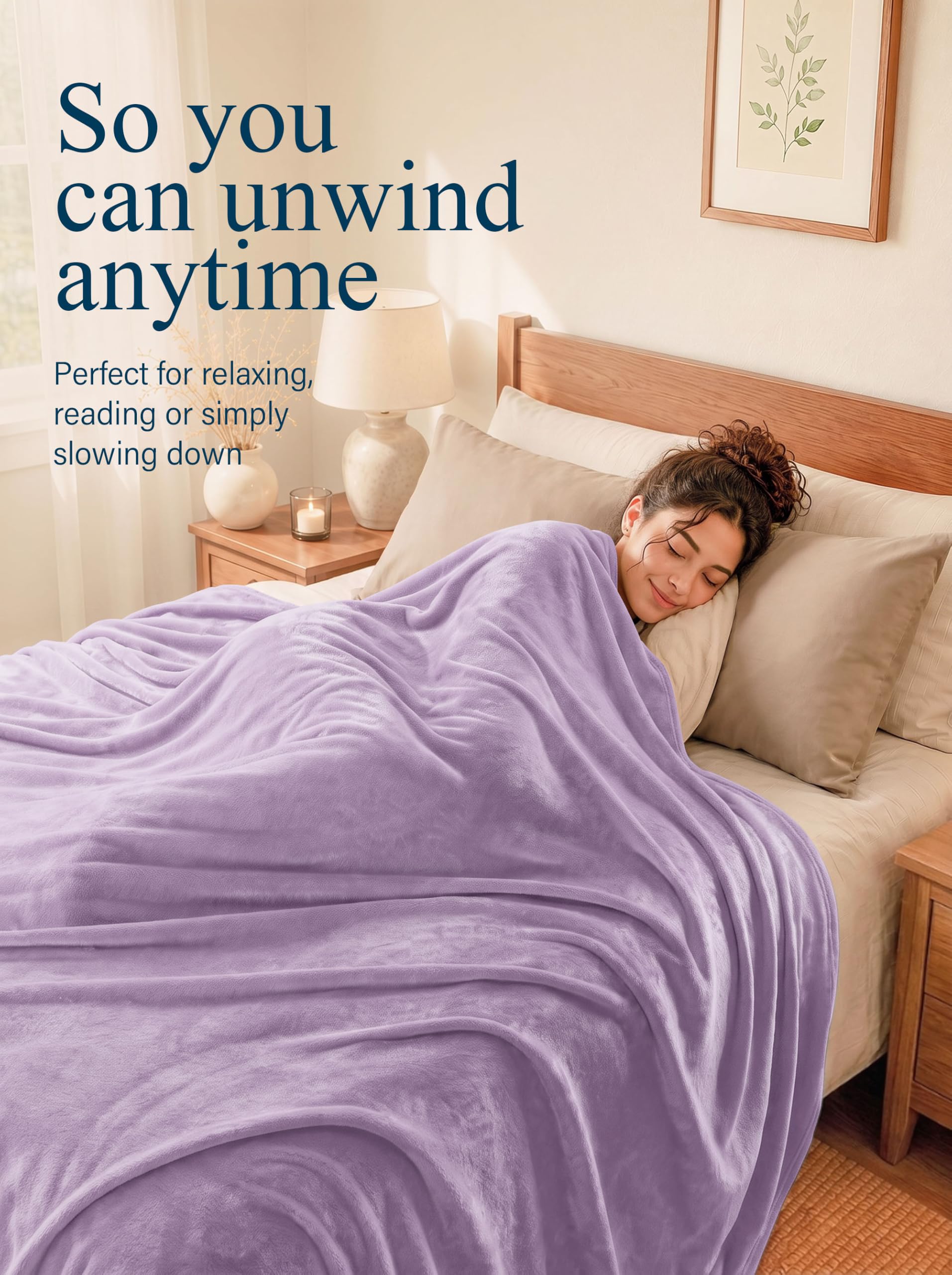 Utopia Bedding personne enveloppée sur canapé pour détente cosy