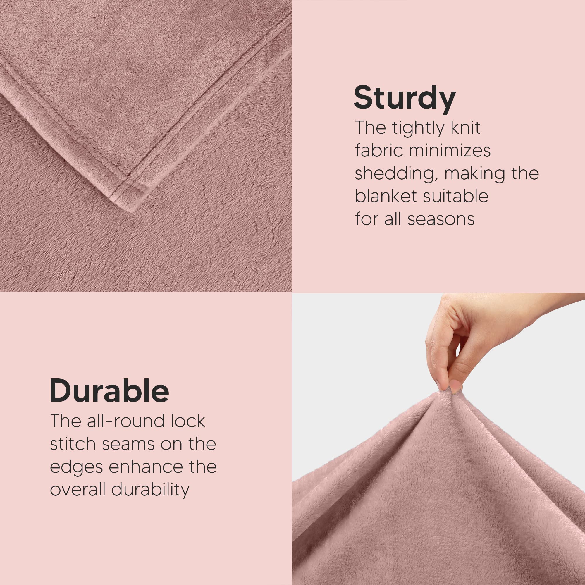 Utopia Bedding comparaison taille king montrant couverture généreuse et couverture complète
