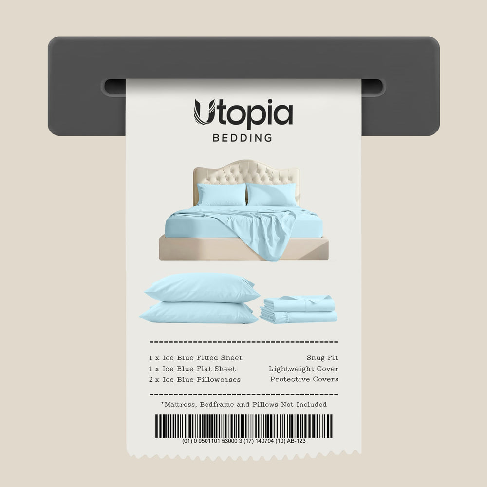 Utopia Bedding détail des coutures et élastique, gage de durabilité et maintien