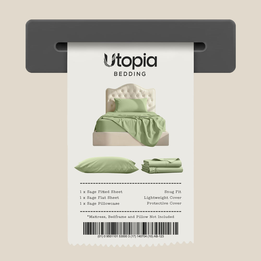 Utopia Bedding draps après lavage, résistance aux plis visible