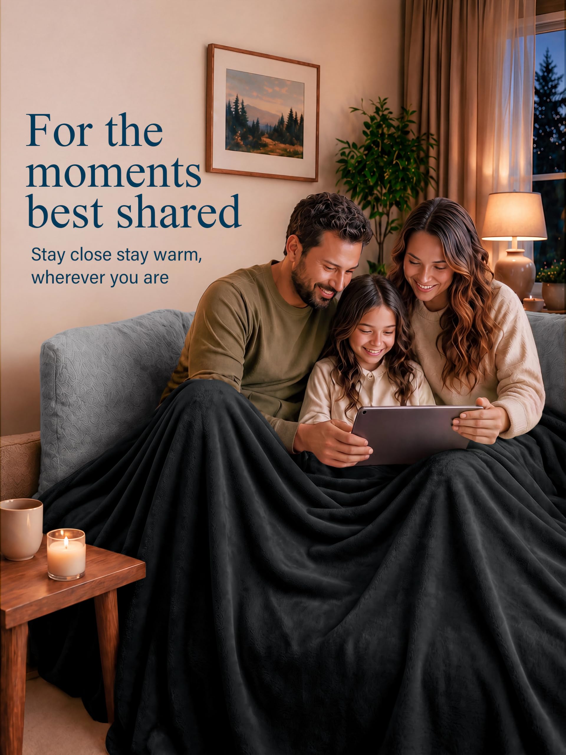 Utopia Bedding jeté sur canapé montrant confort lors d'un moment détente