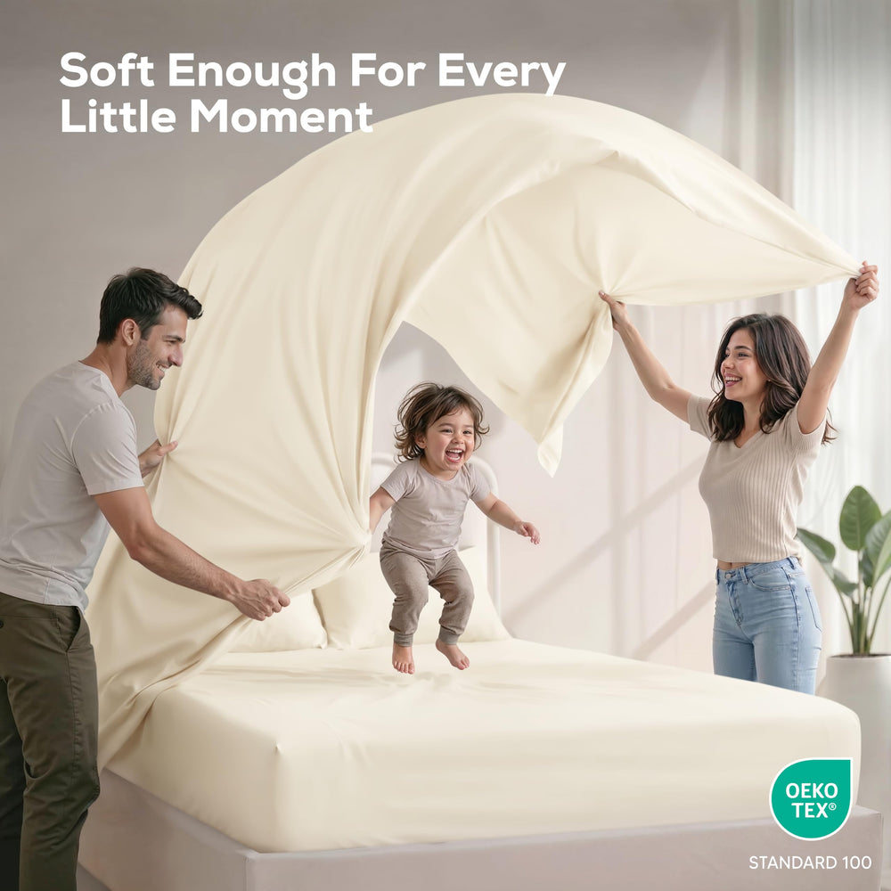 Utopia Bedding taies d'oreiller coordonnées montrant finition et confort au toucher