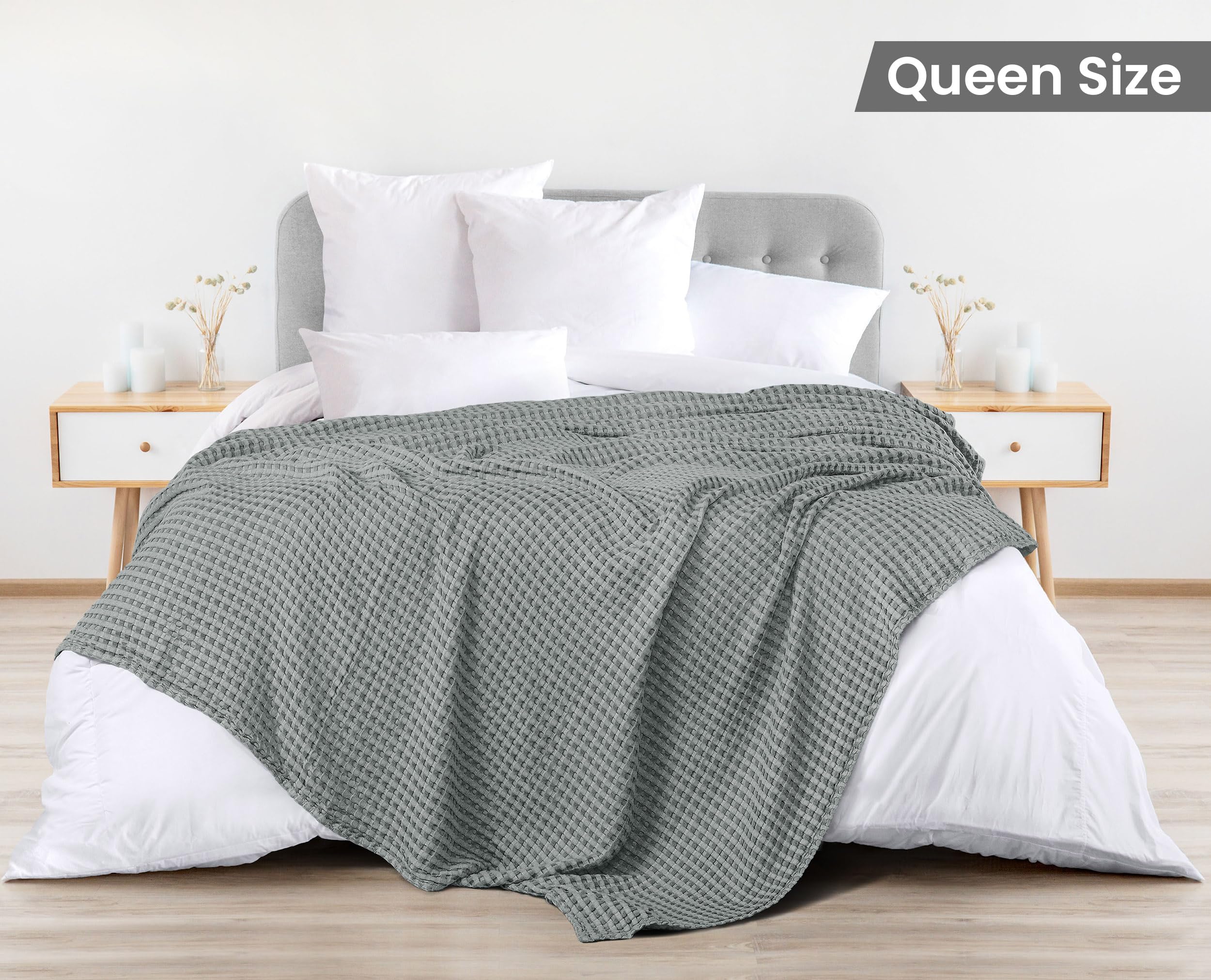 Utopia Bedding gros plan sur texture gaufrée montrant douceur et respirabilité